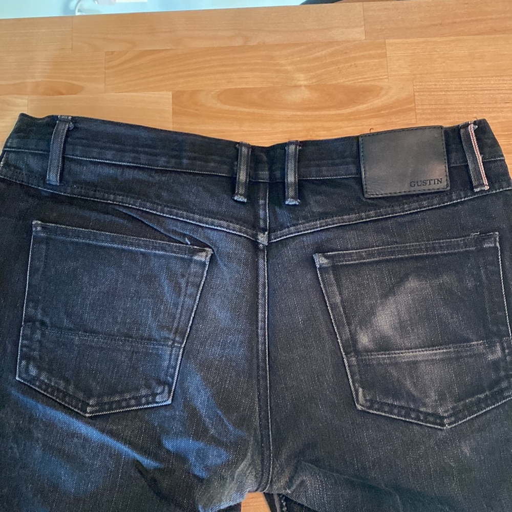 Gustin slim fit black denim size 38